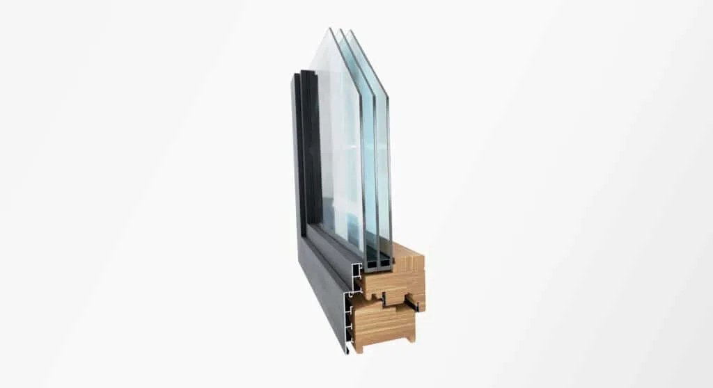 Het HoutAlu-Kozijn® met houten binnenzijde en aluminium buitenzijde